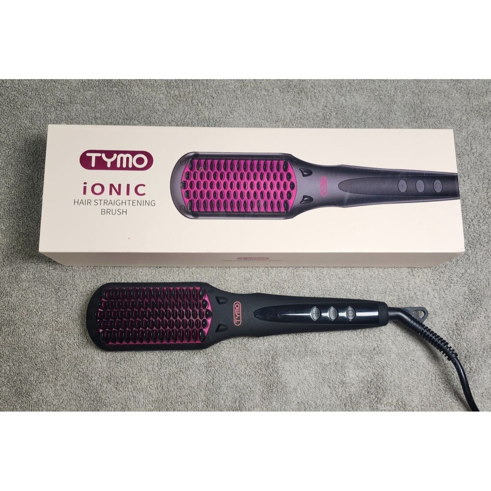 TYMO Ionic Hair Straightener Brush Open Box Heat Glove Clip Pouch Accessories